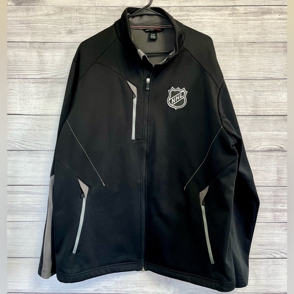 NORTH END SPORT MEN’S ESCAPE BONDED FLEECE JACKET WITH ADDED NHL PATCH - Picture 1 of 5